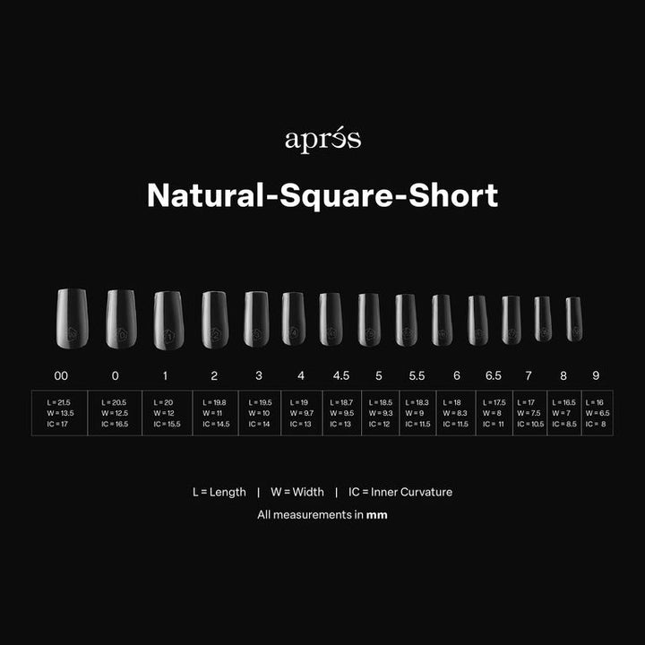 GEL-X® Natural Square Short Box of Tips - Pro (600pcs)