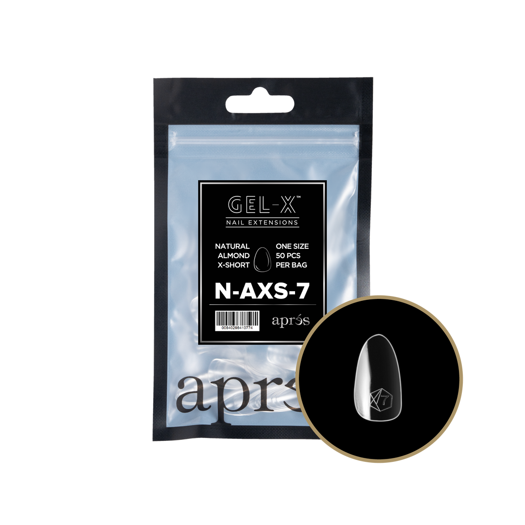 Apres GEL-X® Natural Almond Extra Short Refill Bag (50pcs) - Size 7