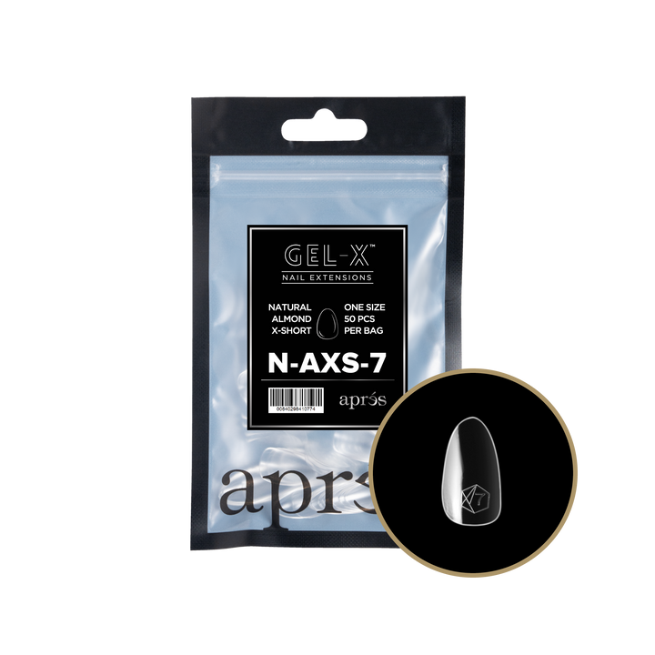 Apres GEL-X® Natural Almond Extra Short Refill Bag (50pcs) - Size 7