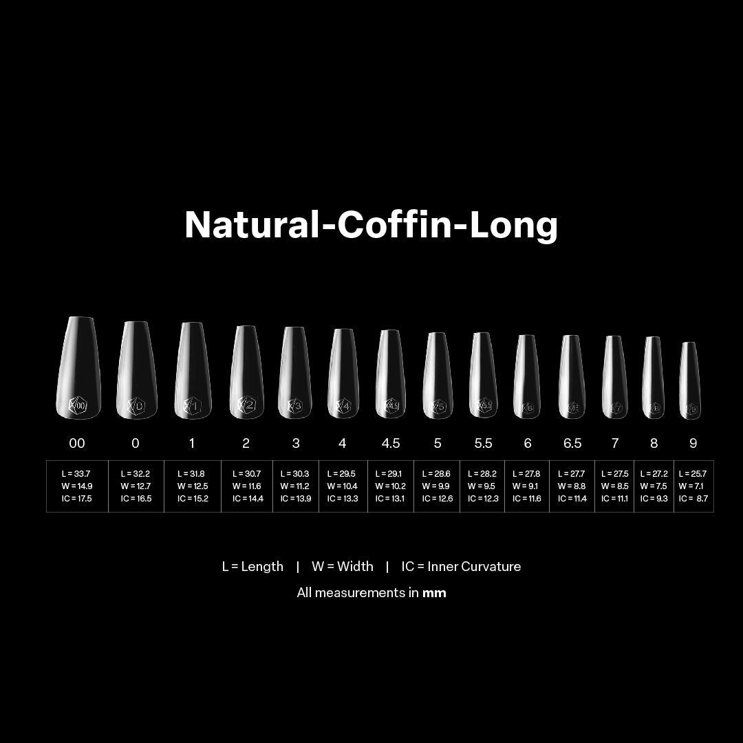 GEL-X® Natural Coffin Long Box of Tips - Mini (280pcs)