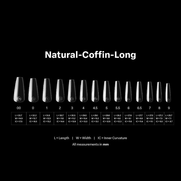 Hộp Móng Giả GEL-X® Tự Nhiên Dáng Coffin Dài - Pro (600 móng)