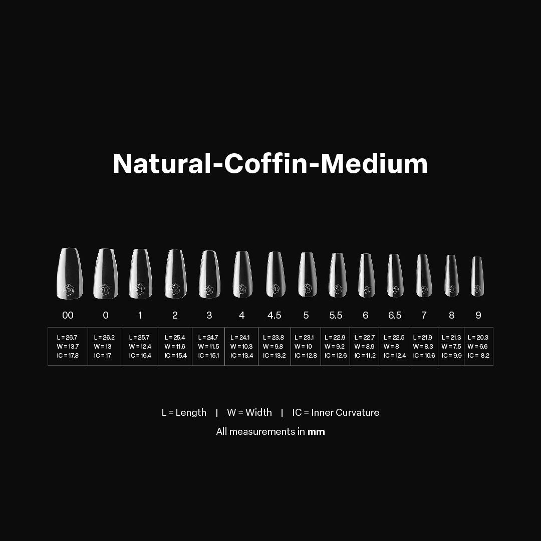 GEL-X® Natural Coffin Medium Box of Tips - Mini (280pcs)