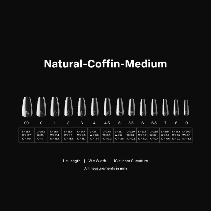 GEL-X® Natural Coffin Medium Box of Tips - Mini (280pcs)
