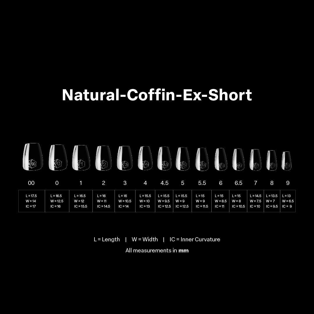 GEL-X® Natural Coffin Extra Short Box of Tips - Pro (600pcs)
