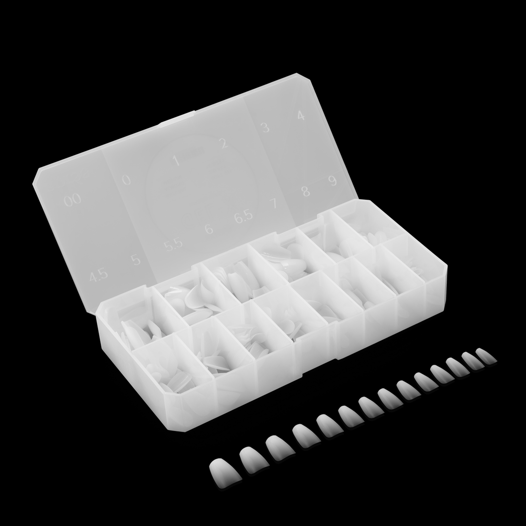 Ombré Gel-X® Natural Coffin Short Tip Box of Tips (210pcs)