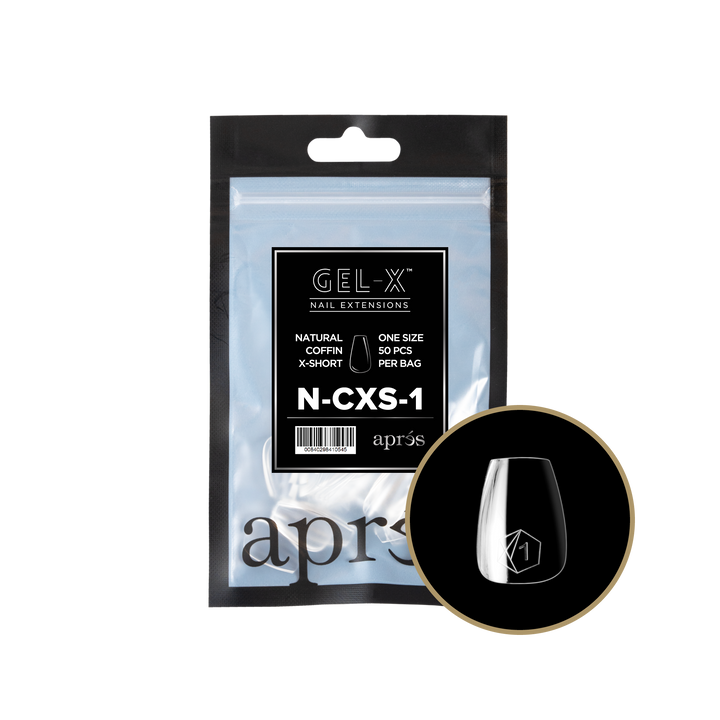 GEL-X® Natural Coffin Extra Short Refill Bag (50pcs)