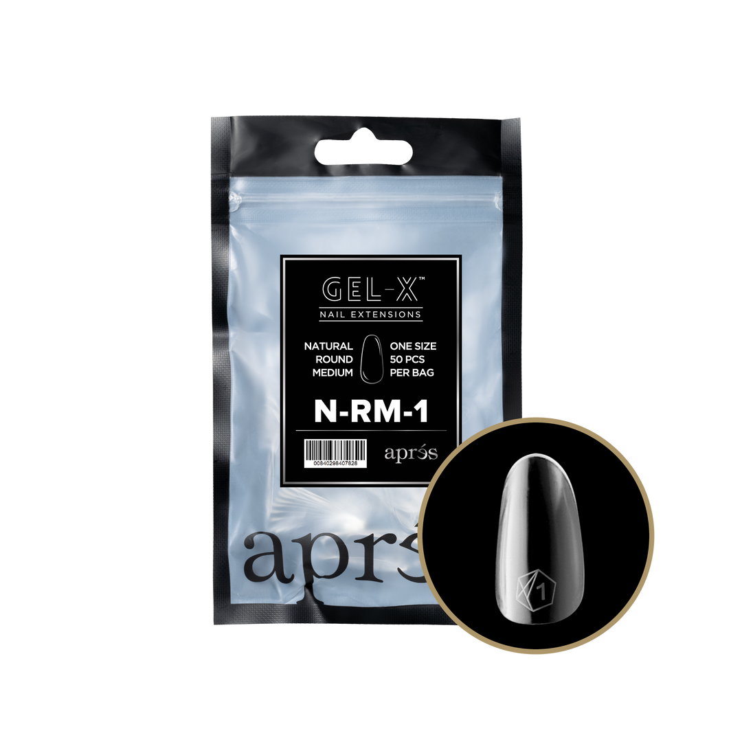 GEL-X® Natural Round Medium Refill Bag (50pcs)