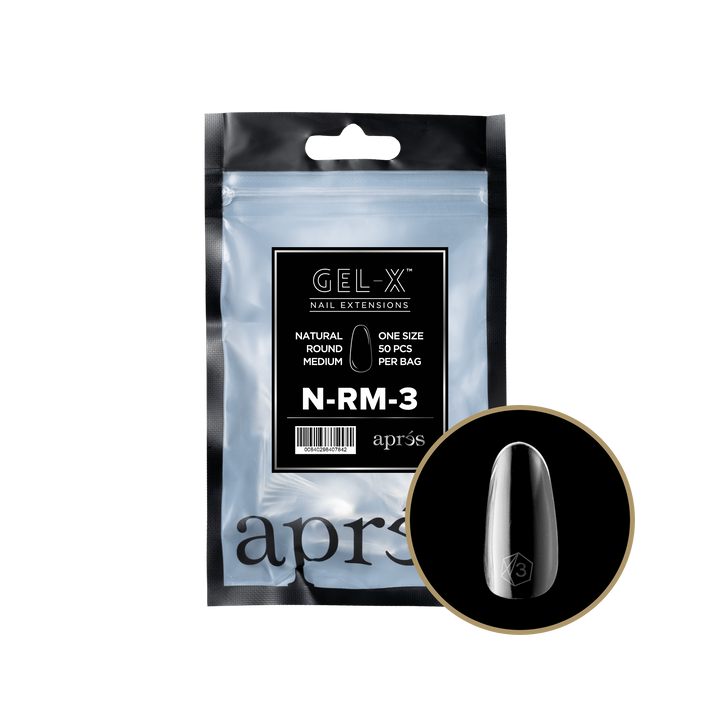 GEL-X® Natural Round Medium Refill Bag (50pcs)