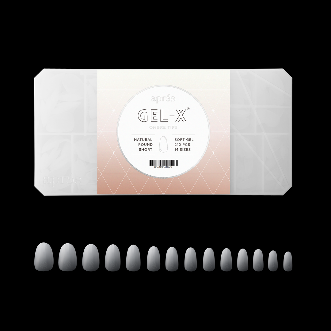 Ombré Gel-X® Natural Round Short Tip Box of Tips (210pcs)