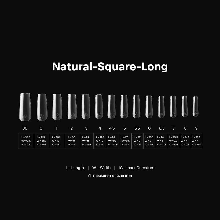 GEL-X® Natural Square Long Box of Tips - Mini (280pcs)