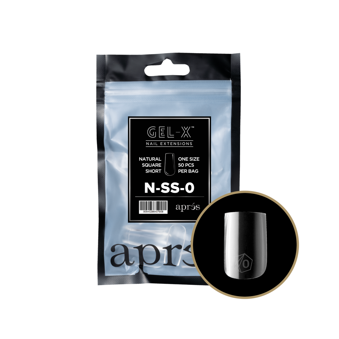 Apres GEL-X® Natural Square Short Refill Bag (50pcs) - Size 0