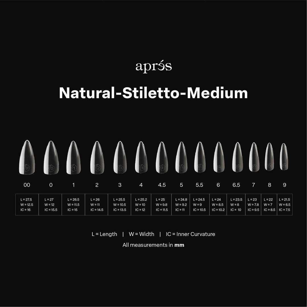 GEL-X® Natural Stiletto Medium Box of Tips - Pro (600pcs)