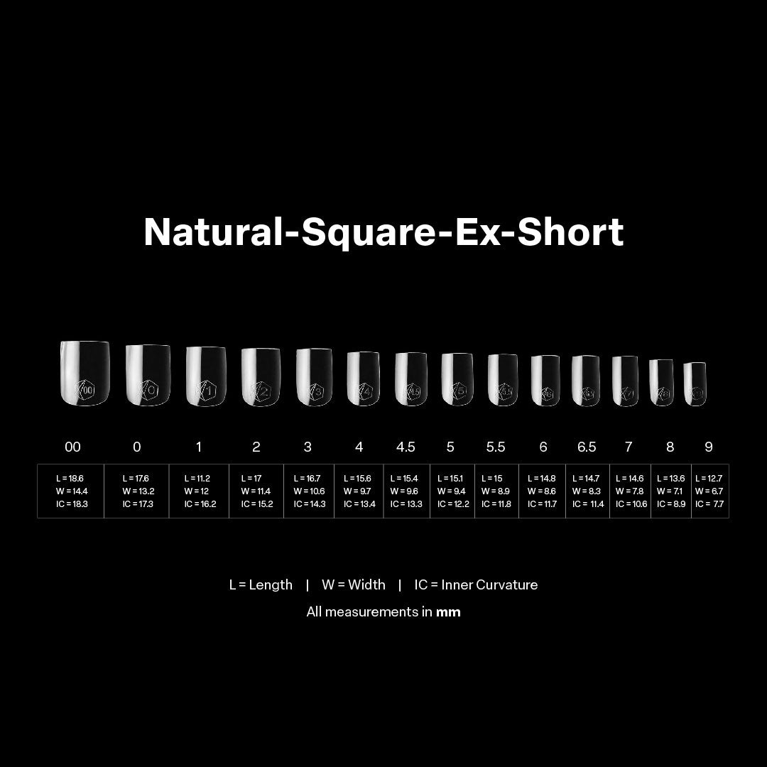 GEL-X® Natural Square Extra Short Box of Tips - Pro (600pcs)