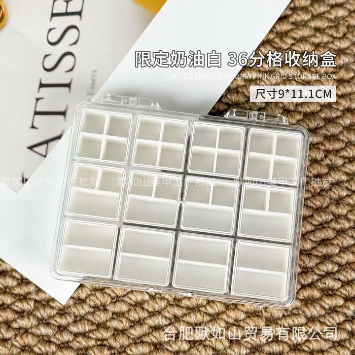 Nail Rhinestone Grid Storage Box