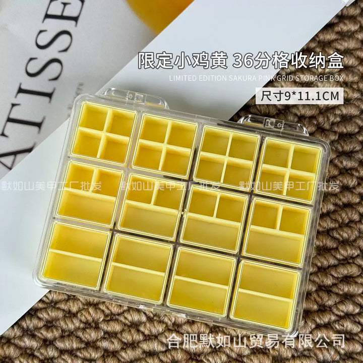 Nail Rhinestone Grid Storage Box
