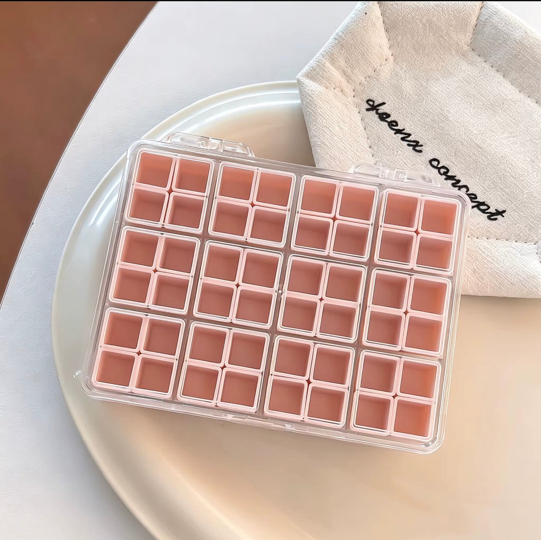 Nail Rhinestone Grid Storage Box