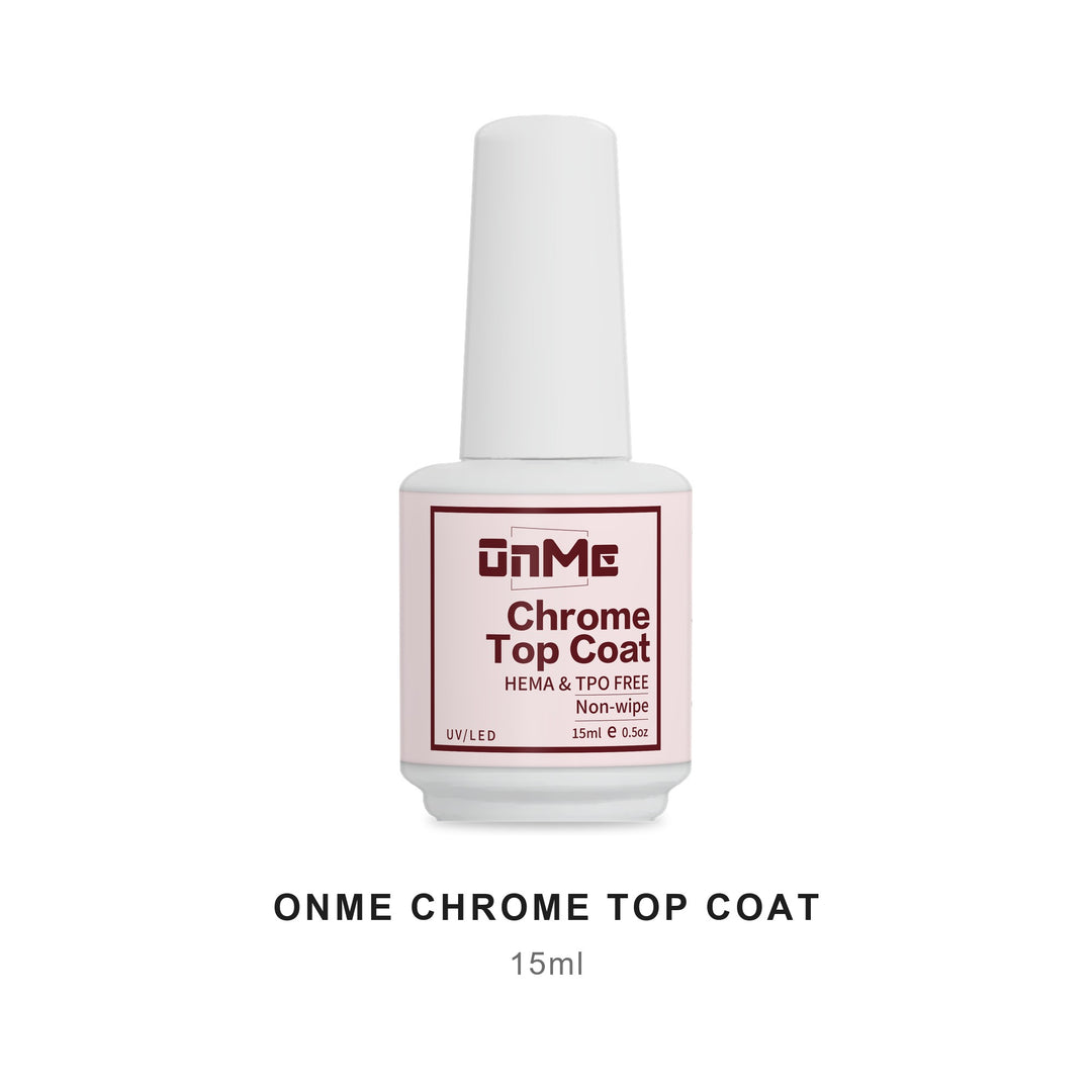 ONME Chrome Top Coat 15ml  (HEMA &amp; TPO Free)
