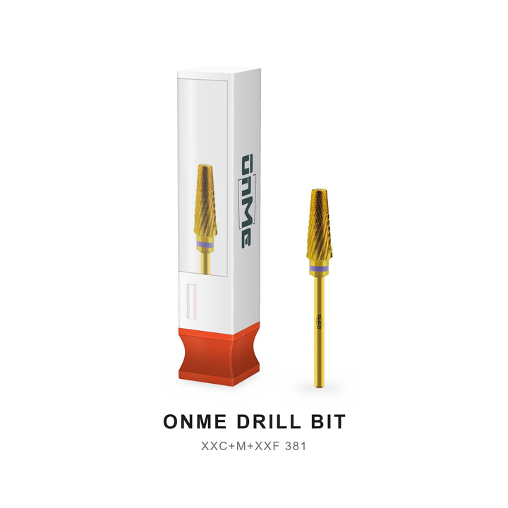 ONME XXC+M+XXF 381 5-in-1 pro tapered barrel carbide nail drill bit with its ONME box