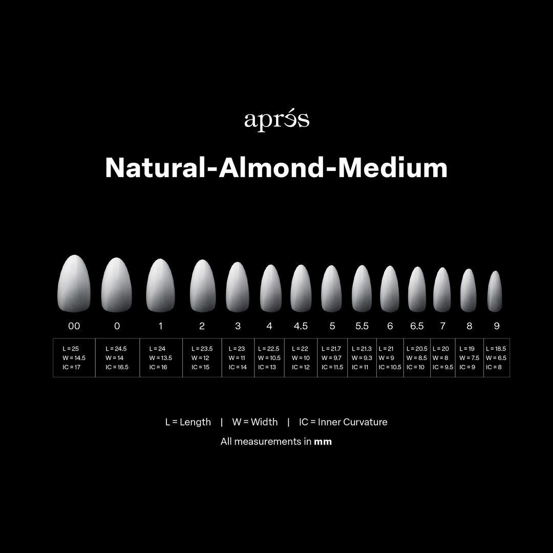 Ombré Gel-X® Natural Almond Medium Tip Box of Tips (210pcs)