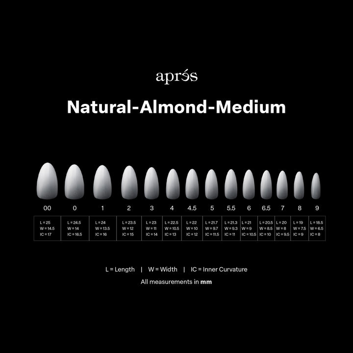 Ombré Gel-X® Natural Almond Medium Tip Box of Tips (210pcs)