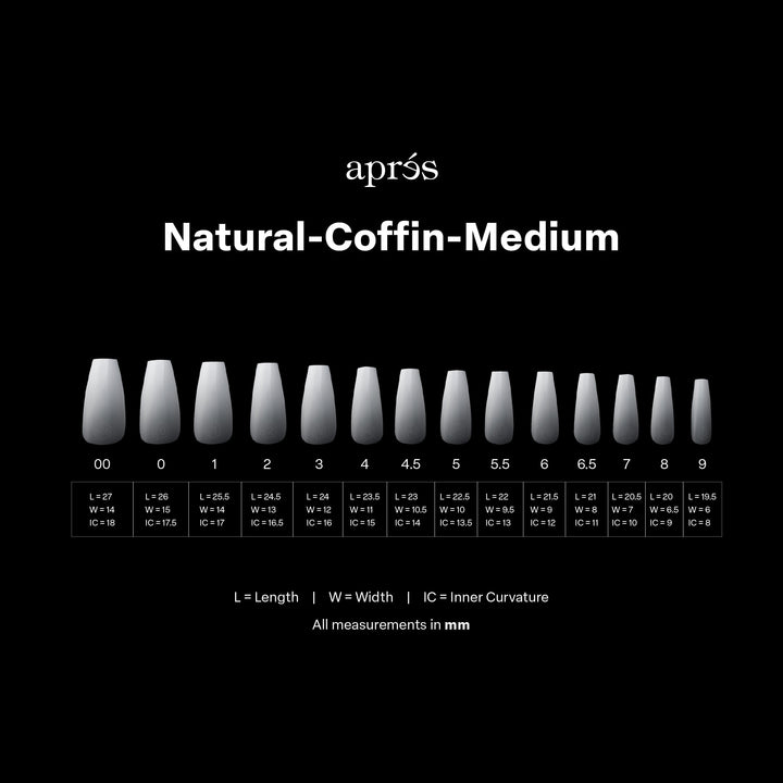 Ombré Gel-X® Natural Coffin Medium Tip Box of Tips (210pcs)