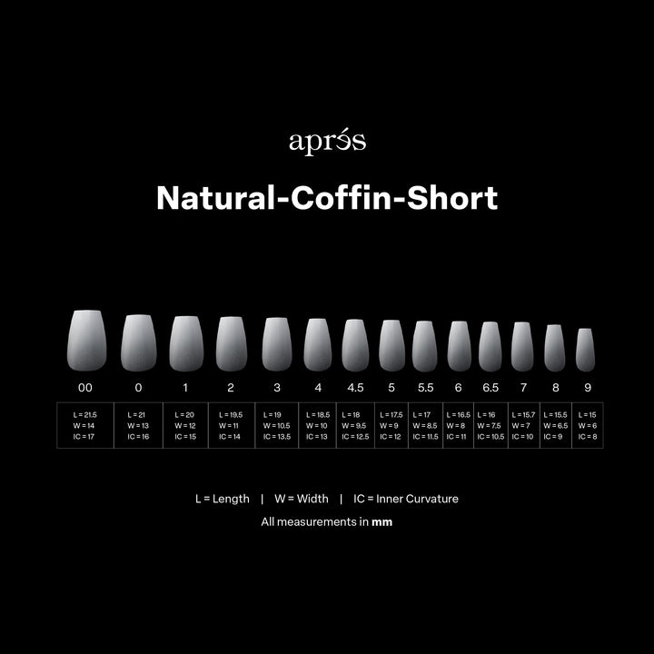 Ombré Gel-X® Natural Coffin Short Tip Box of Tips (210pcs)