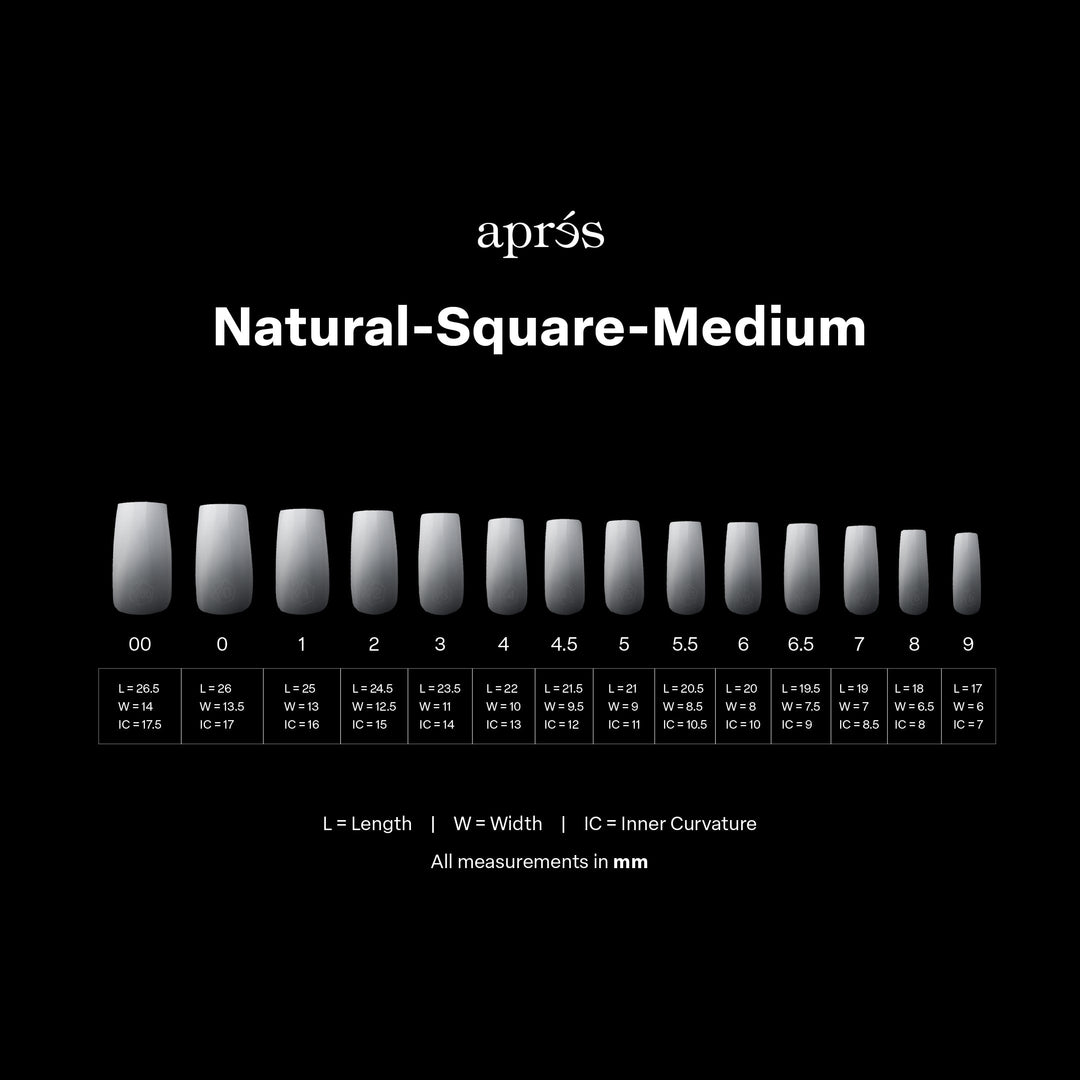 Ombré Gel-X® Natural Square Medium Tip Box of Tips (210pcs)