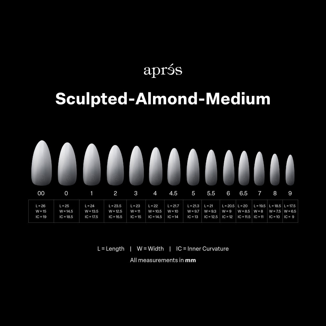 Ombré Gel-X® Sculpted Almond Medium Tip Box of Tips (210pcs)