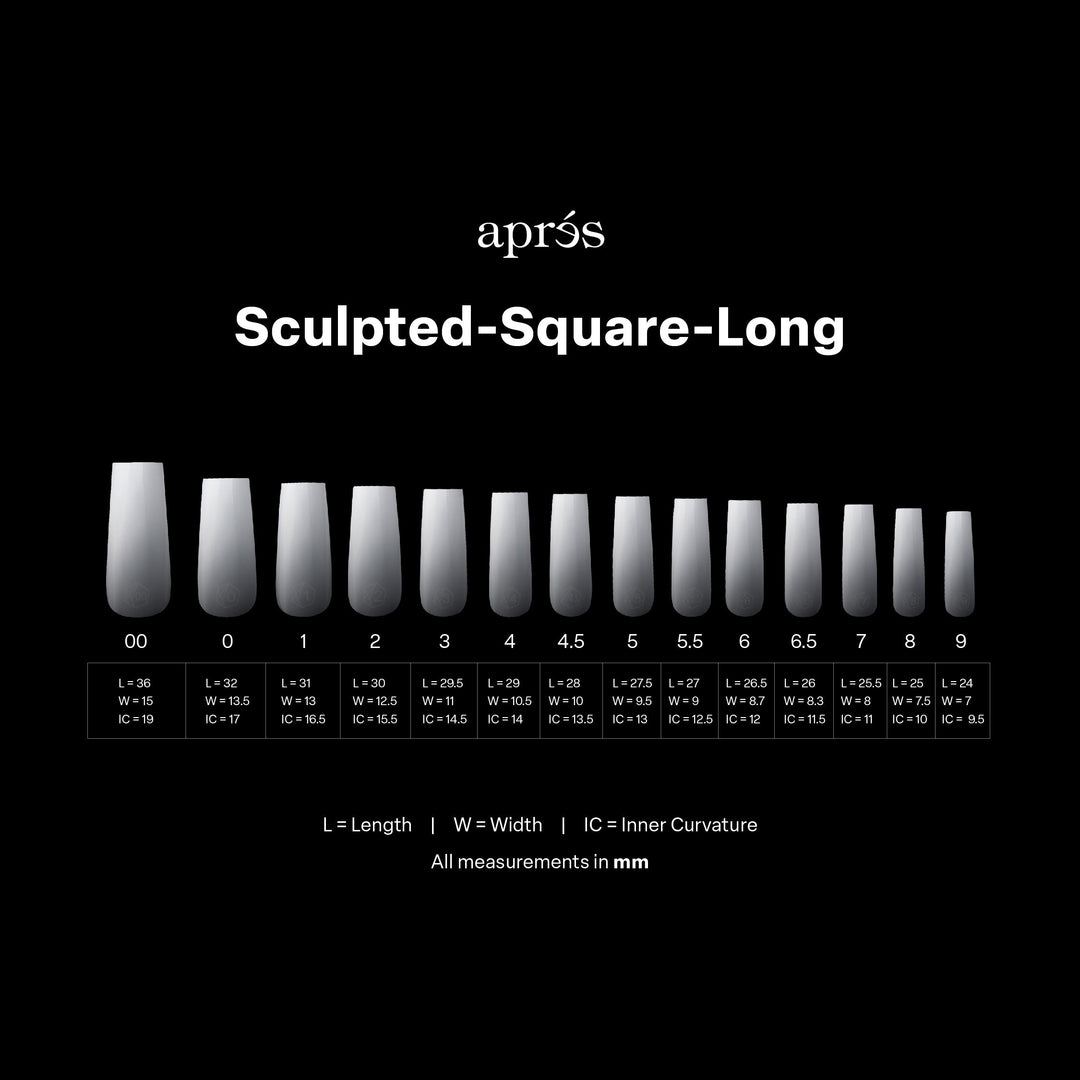Ombré Gel-X® Sculpted Square Long Tip Box of Tips (210pcs)