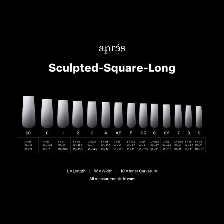 Ombré Gel-X® Sculpted Square Long Tip Box of Tips (210pcs)