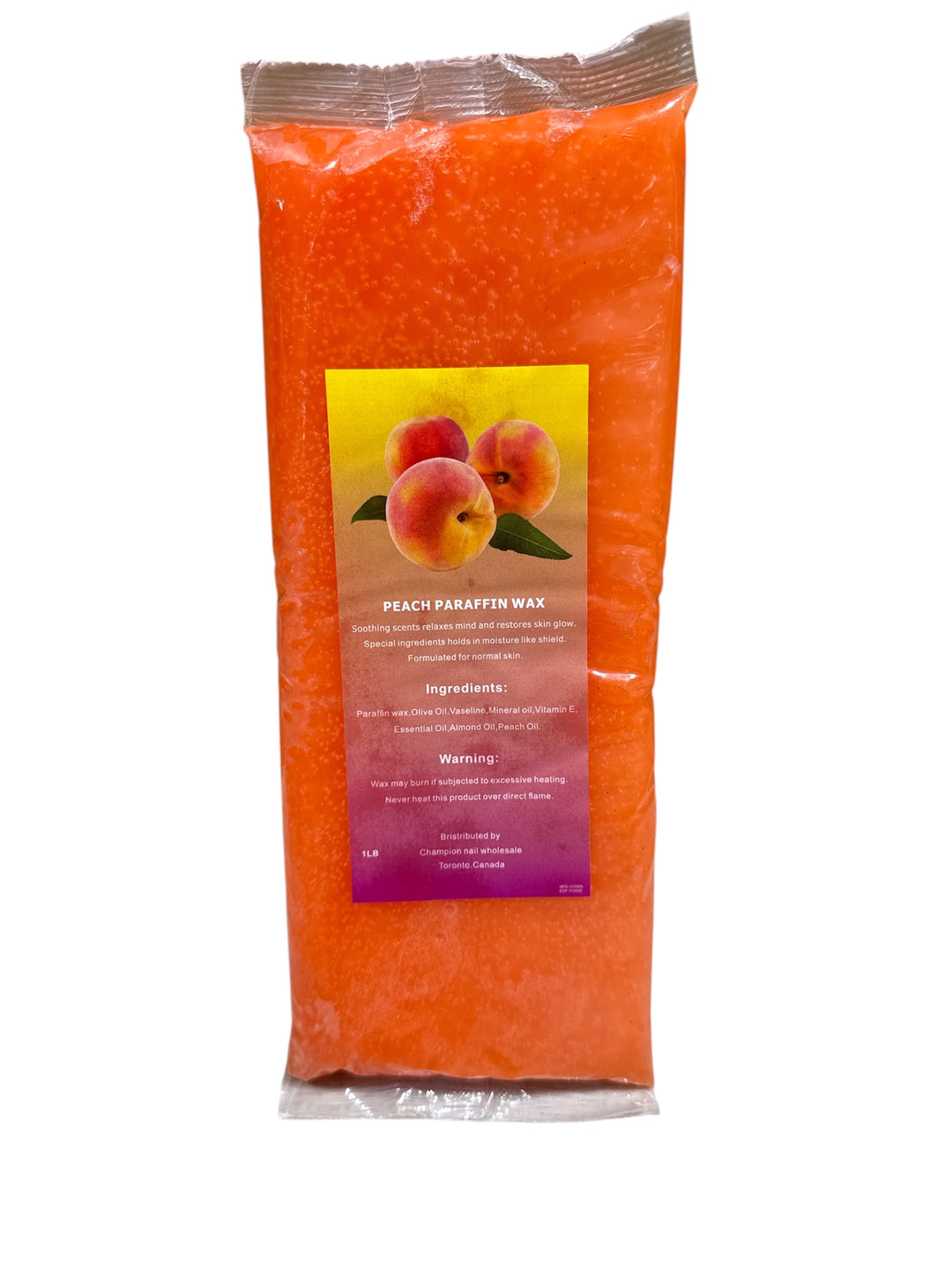 Champion Paraffin Wax - Peach 1lb - Soft, Hard &amp; Roll-on Wax