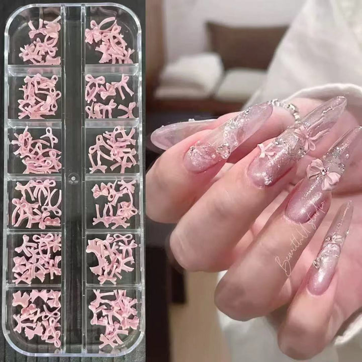 12 Grids BowTie Nail Charms