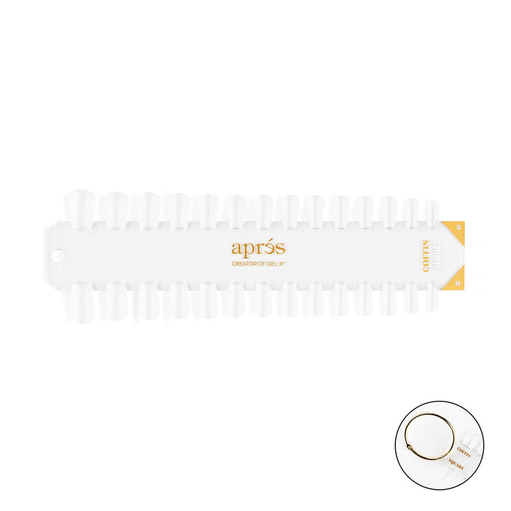 Gel-X Tip Swatch - Đầu móng Coffin ngắn tự nhiên/đắp phom