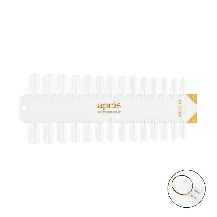 Gel-X Tip Swatch - Natural/Sculpted Stiletto Long