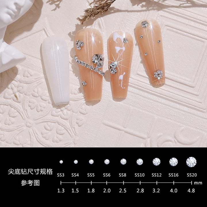 Round Pointed Base Mini Rhinestone 1440pcs/Bag - SS20