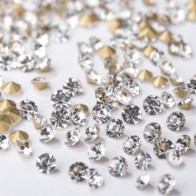 Round Pointed Base Mini Rhinestone 1440pcs/Bag - SS16