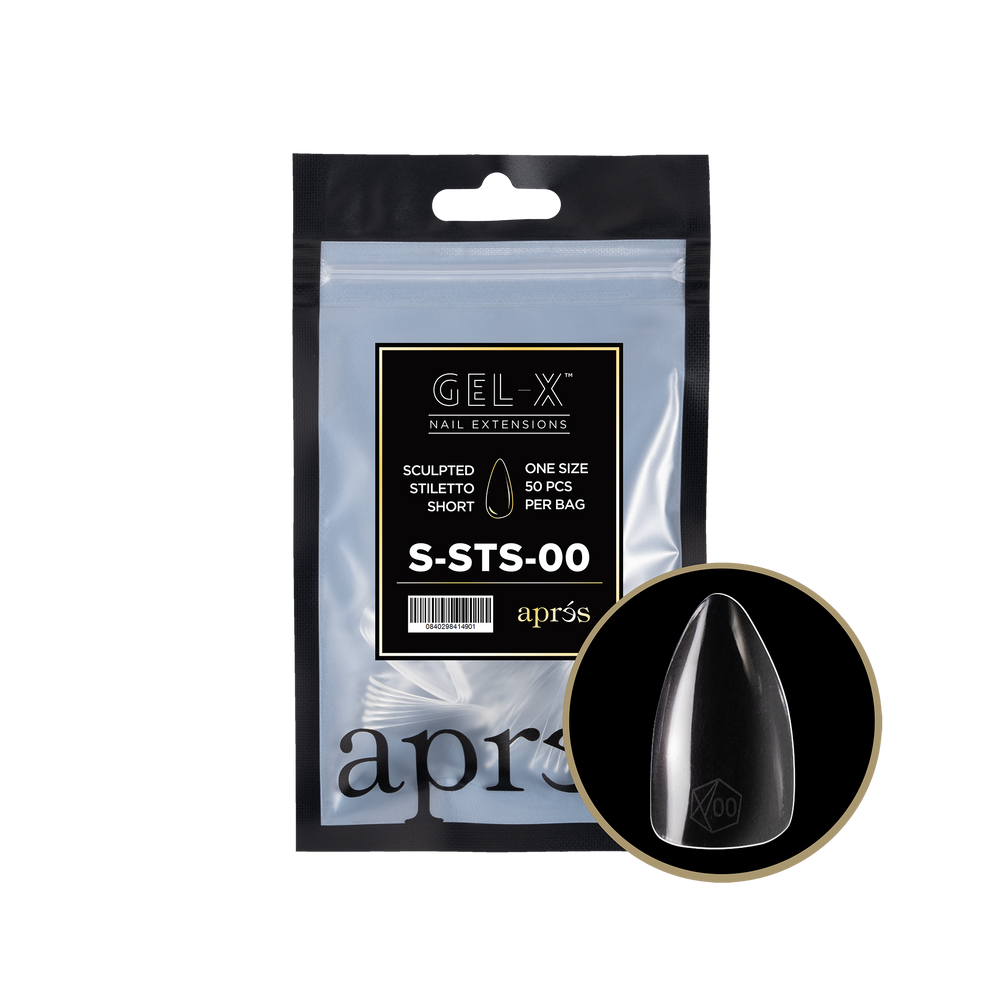 Apres GEL-X® Sculpted Stiletto Short Refill Bag (50pcs) - Soft Gel Nail Tips (view 2)