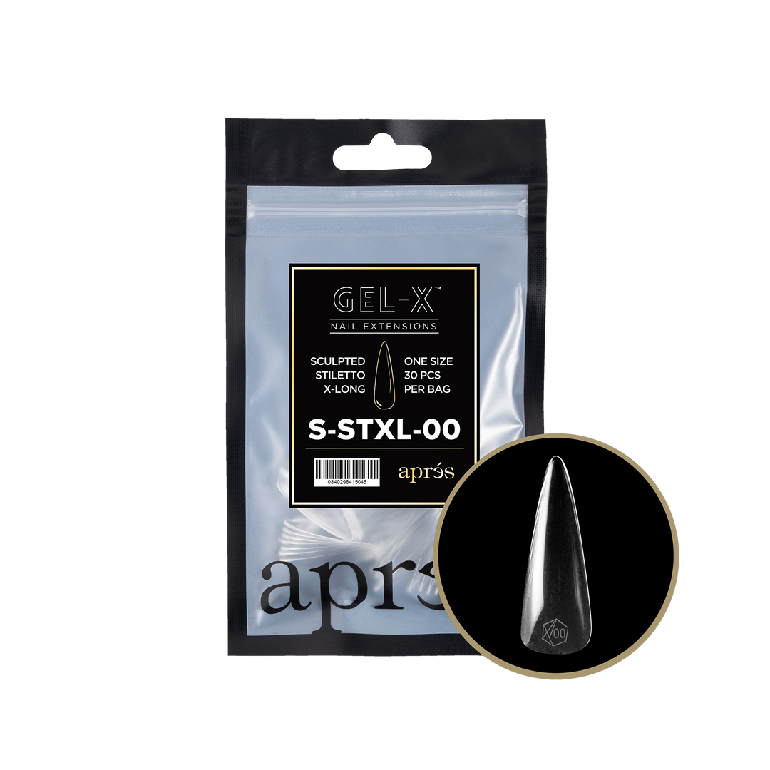 Apres GEL-X® Sculpted Stiletto Extra Long Refill Bag (30pcs) - Size 00