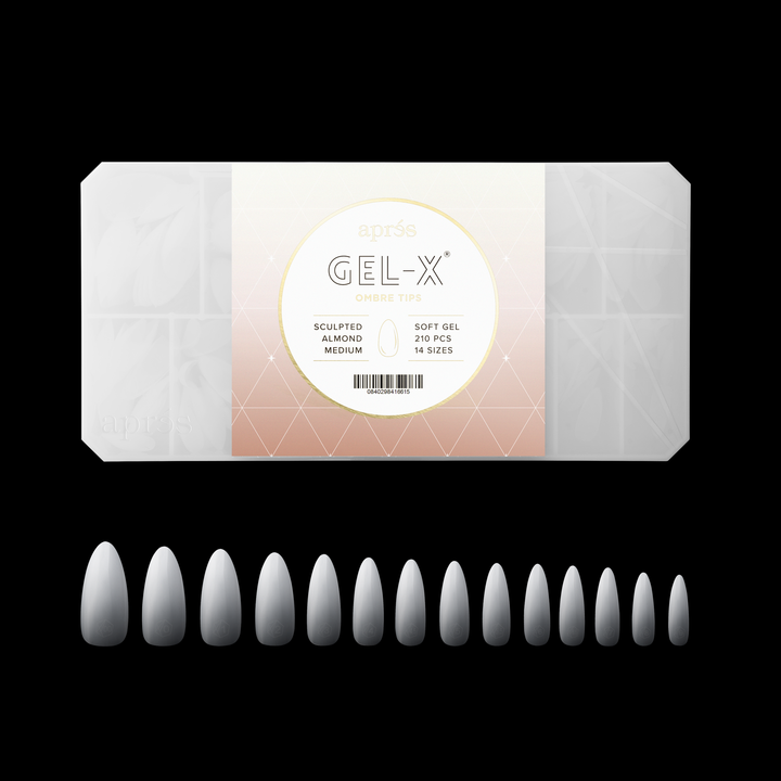 Ombré Gel-X® Sculpted Almond Medium Tip Box of Tips (210pcs)