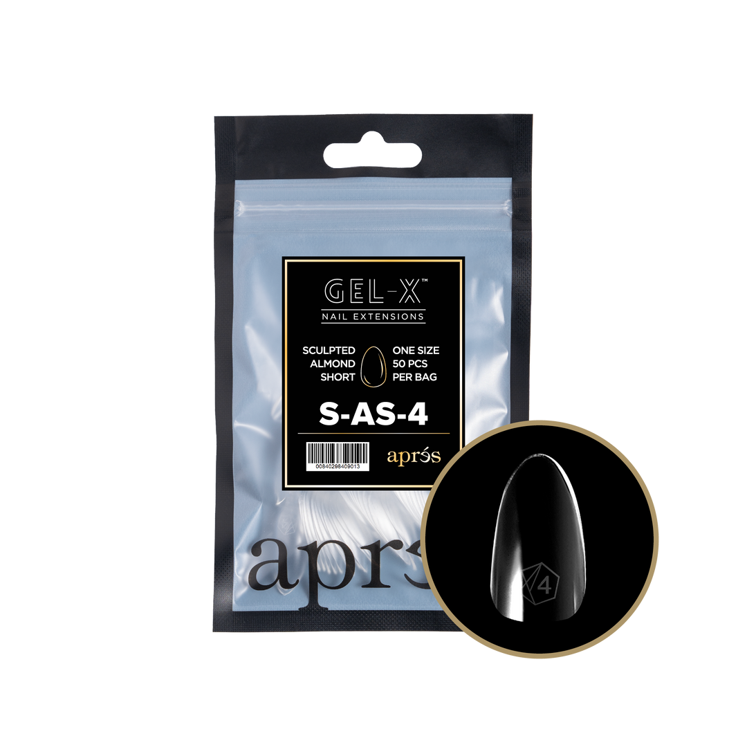 Apres GEL-X® Sculpted Almond Short Refill Bag (50pcs) - Size 4