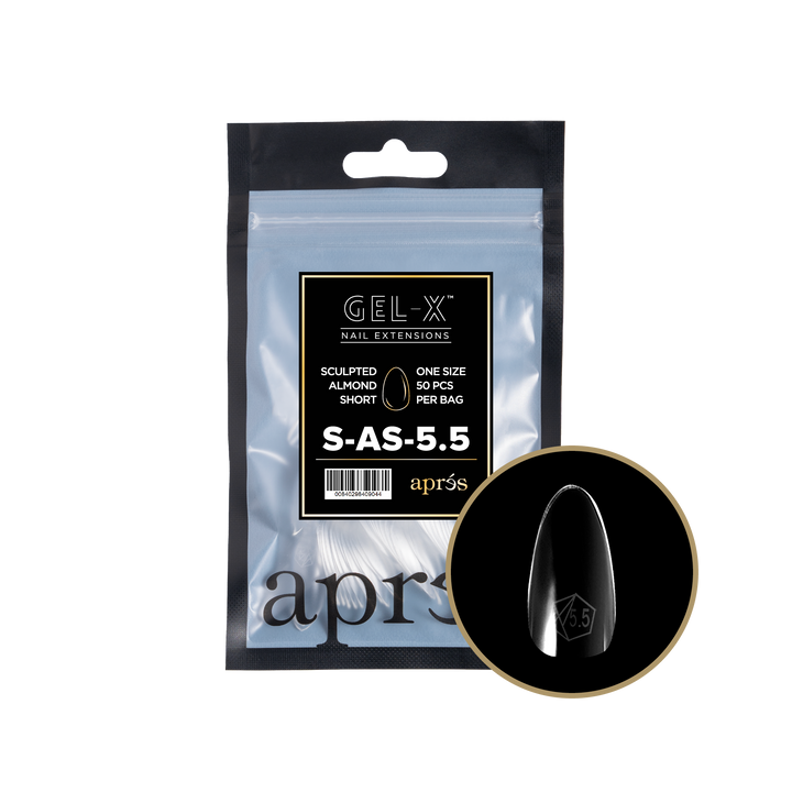 Apres GEL-X® Sculpted Almond Short Refill Bag (50pcs) - Size 5.5