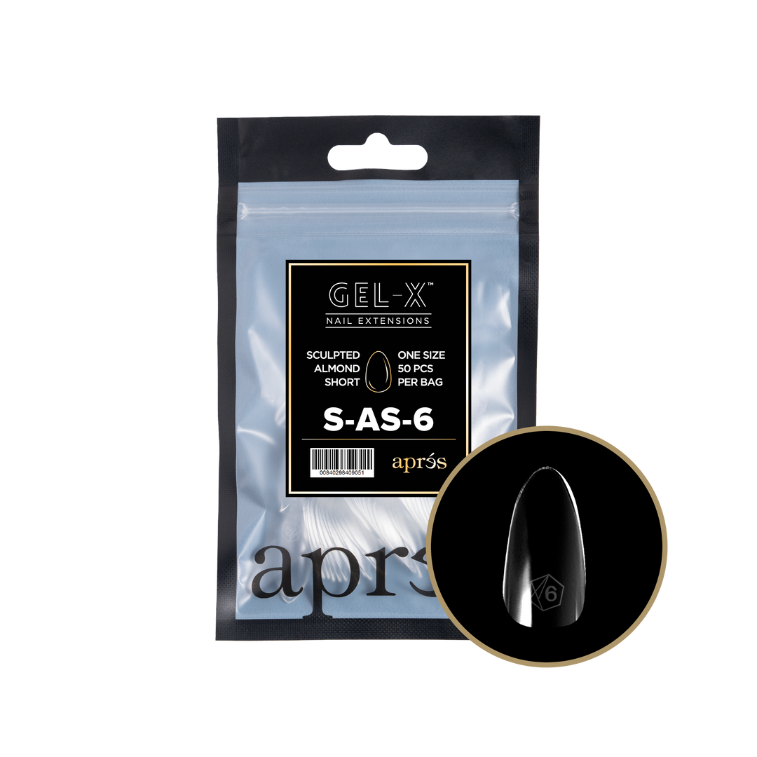 Apres GEL-X® Sculpted Almond Short Refill Bag (50pcs) - Size 6