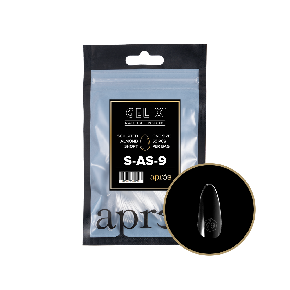 Apres GEL-X® Sculpted Almond Short Refill Bag (50pcs) - Soft Gel Nail Tips (view 2)