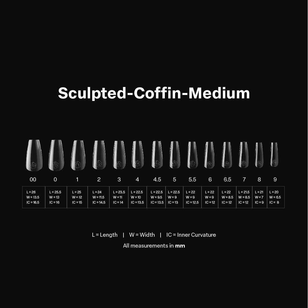 GEL-X® Sculpted Coffin Medium Box of Tips - Pro (600pcs)