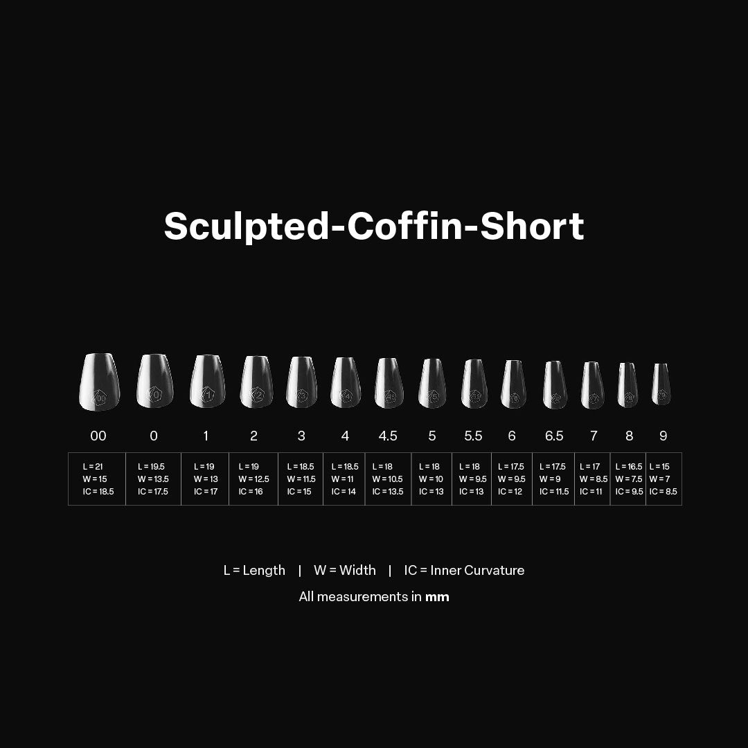 Đầu móng GEL-X® Sculpted Coffin Ngắn Hộp Pro (600 cái)