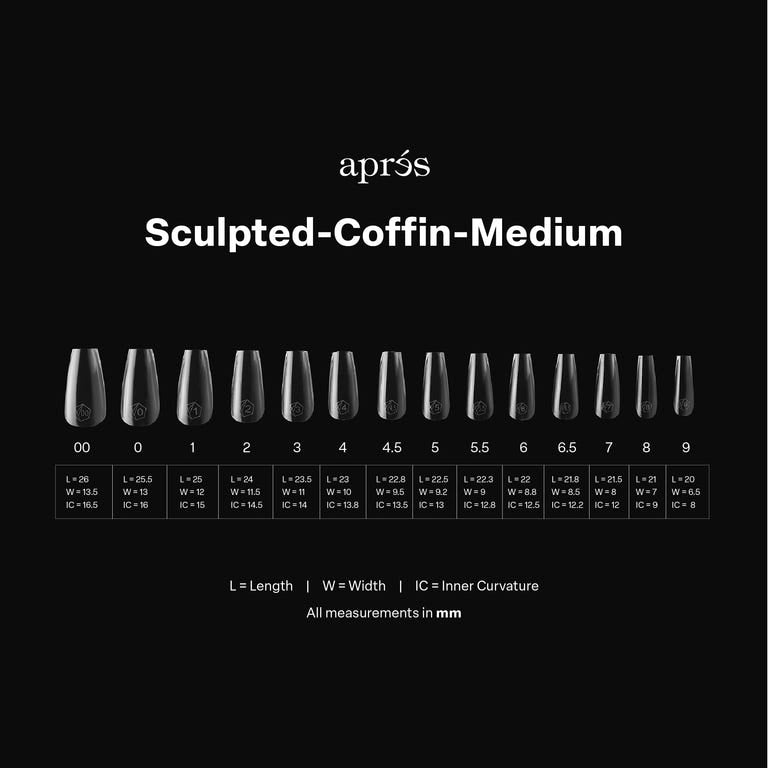 GEL-X® Sculpted Coffin Medium Box of Tips - Pro (600pcs)