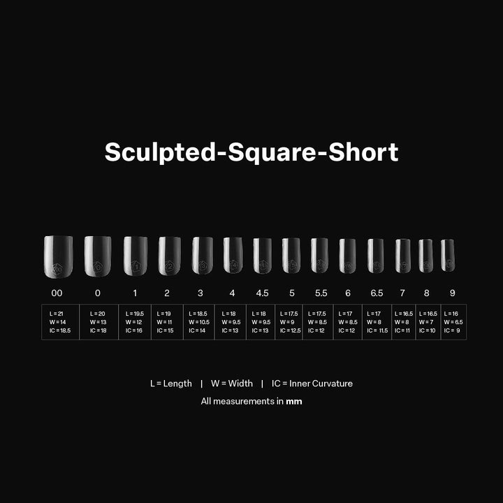 GEL-X® Sculpted Square Short Box of Tips - Mini (280pcs)