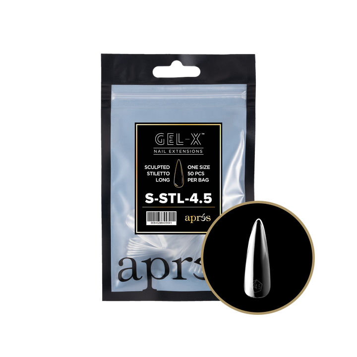 Apres GEL-X® Sculpted Stiletto Long Refill Bag (50pcs) - Size 4.5