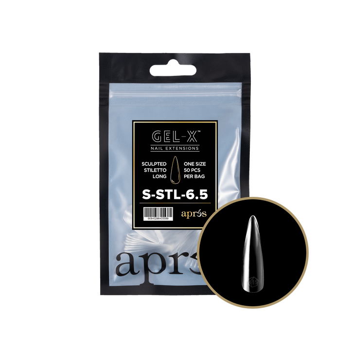 Apres GEL-X® Sculpted Stiletto Long Refill Bag (50pcs) - Size 6.5