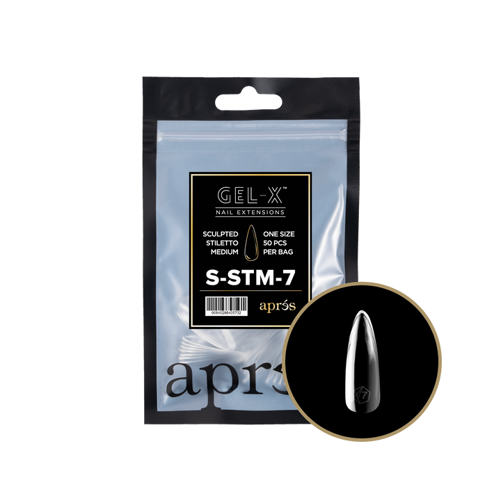 Apres GEL-X® Sculpted Stiletto Medium Refill Bag (50pcs) - Size 7